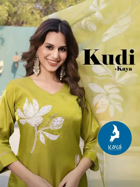 Kudi By Kaya Roman Glass Surat Kurti With Bottom Dupatta Wholesale Market
